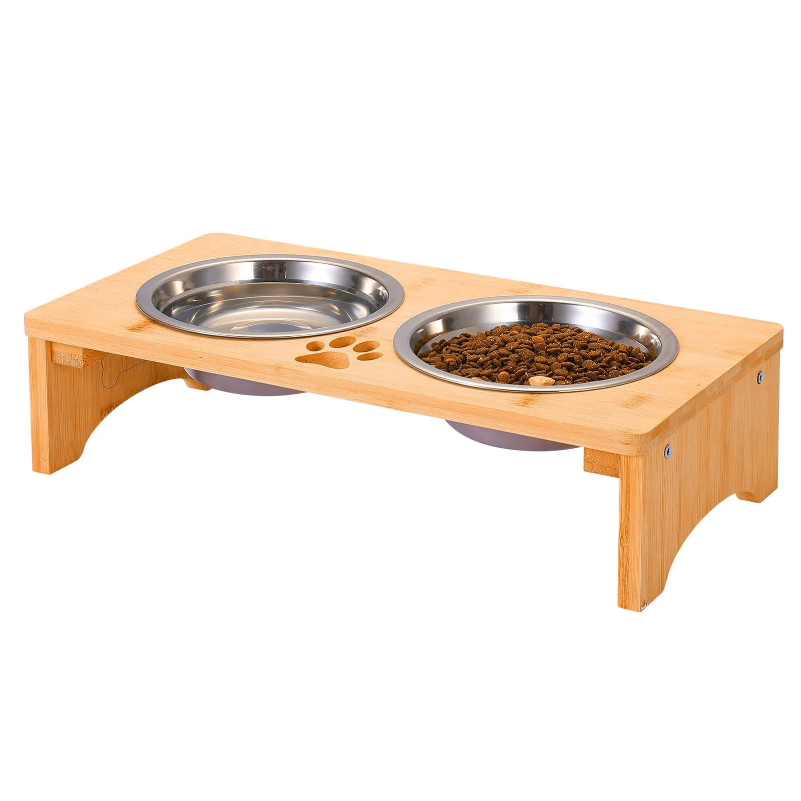 Mkono Bamboo Raised Pet Bowl image 2