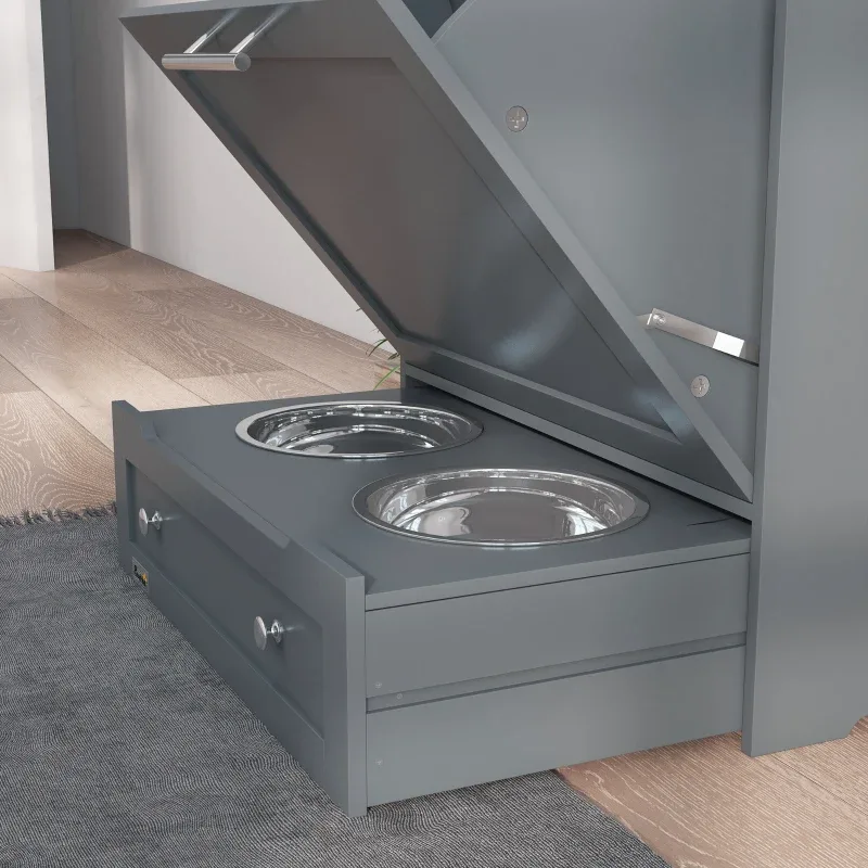 Pewter Pet Feeding Station Bowl image 2